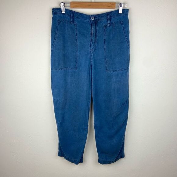 Anthropologie Audra Utility Crop Pant - Blue - Picture 2 of 8